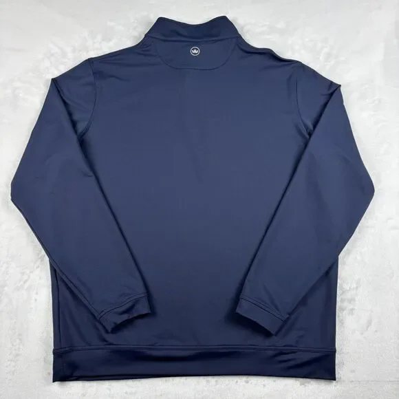 Peter Millar Perth Performance 1/4 Zip Pullover Navy Mens XL Golf Stretch Logo - Picture 2 of 11
